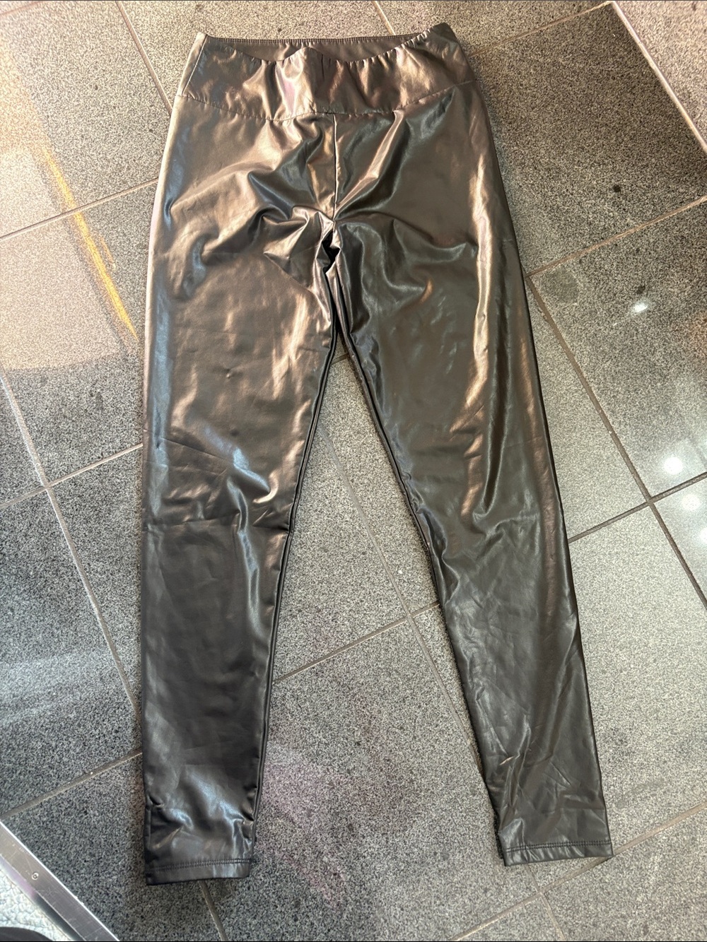 Wet Seal Women’s Black Faux Leather Jogger Pants